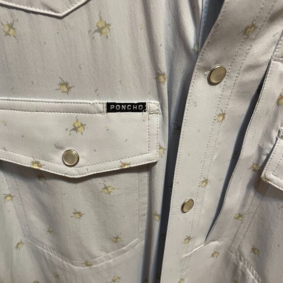 Poncho Mens Light Blue Short Sleeve Mens M - Picture 2 of 4